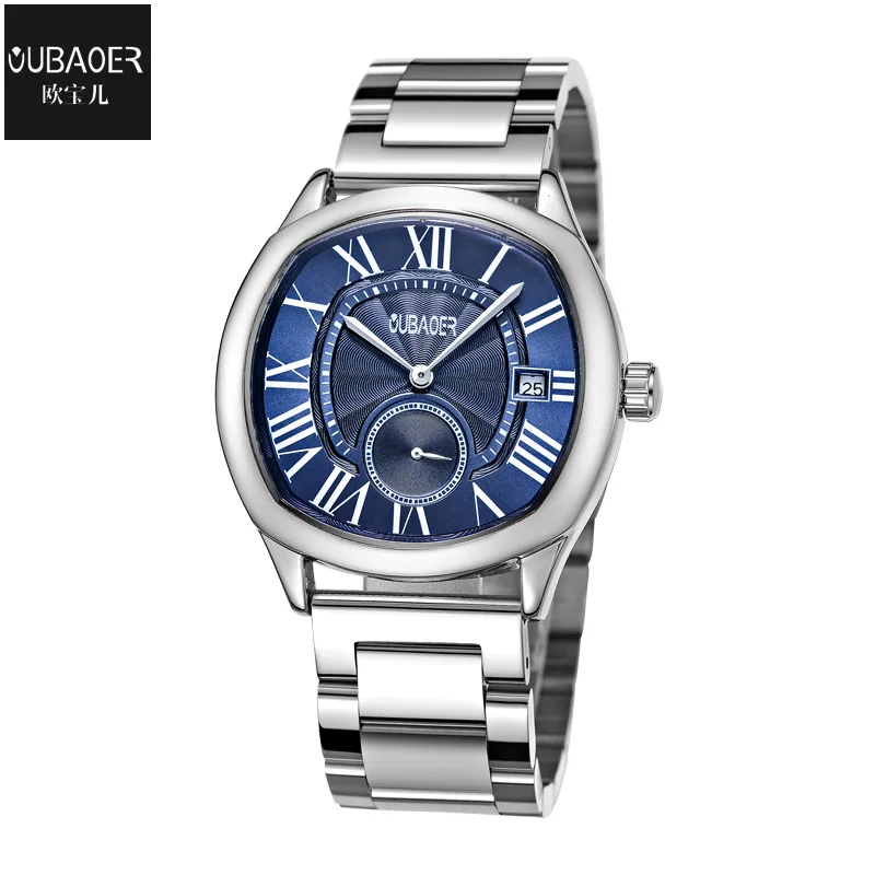 

Watch Square Calendar Steel Belt MEN'S Watch Students Waterproof Watch Simple Business Quartz Watch