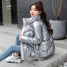

Women's Winter Fashion Bread Coat Down Jacket Warm Women Down Parka Thick Parkas Jackets Black Coats Outerwear 2021 Streetwear