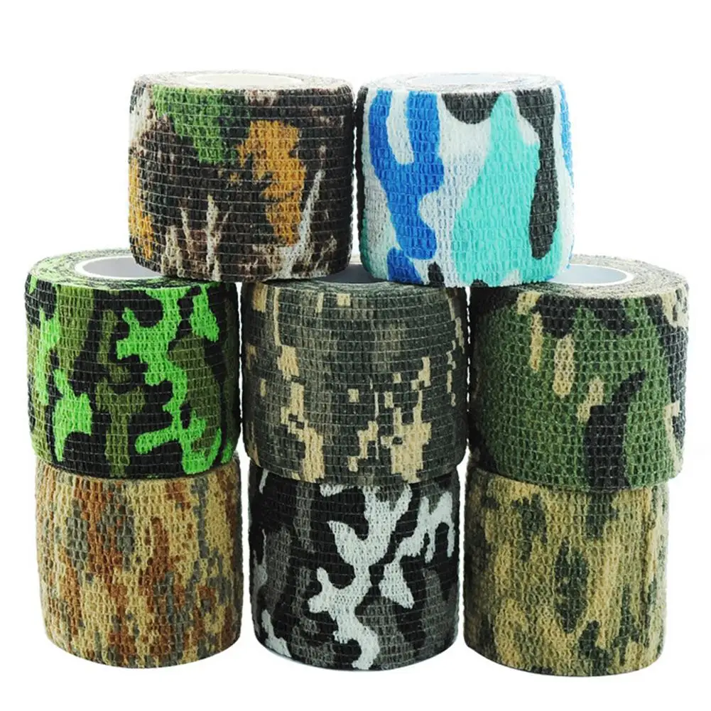Adhesive Ourdoor Military Stretch Camo Camouflage Tape Bandage Hunt Riflese Wrap camouflage tape,camouflage hunting accessories