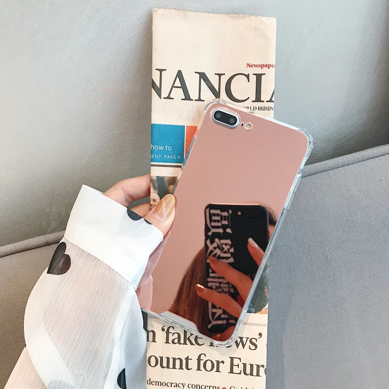 Чехол с полным зеркалом Airbag ДЛЯ iphone 11 Pro MAX 6 6s 8 7 Plus 10 X XS XR Dropproof мягкий акриловый чехол