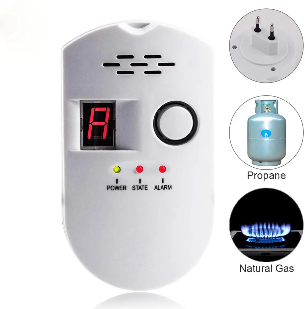 LPG LNG Natural Gas Leak Detector Alarm Warning Sensor Detector Home Security 1 