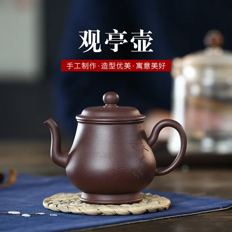 

Dark-red Enameled Pottery Teapot Competitive Products Yixing Pure Full Manual Raw Ore In Tsing Ching Ting Teapot One Factory