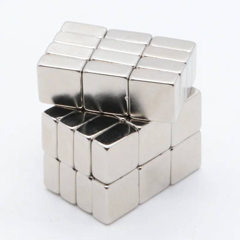 10 шт 10x10x5 мм, неодимовый магнит постоянный N35 маленький бак Cube супер сильный, мощный Магнитная магниты DIY головоломки NdFeB