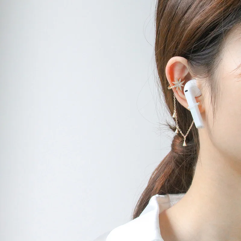 Новые Bluetooth-наушники серьги-цепочки с защитой от капель темпераментные модные