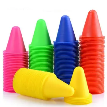 10pcs Agility Maker Coni per Pattinaggio A Rotelle Slalom Formazione Cono di Traffico di Sport