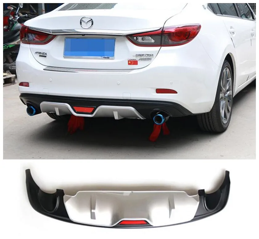 

ABS Car Rear Trunk Lip Bumper Diffuser Protector Cover Fits For MAZDA 6 Atenza 2014 2015 2016 2017 2018 2019