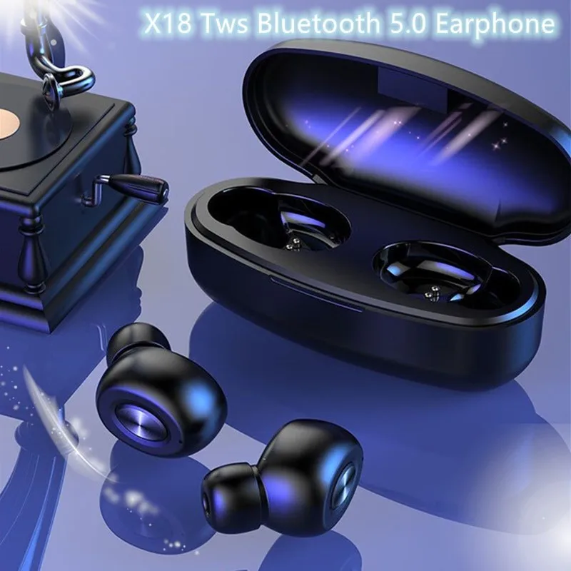 X18 Tws Наушники Беспроводные Bluetooth 5 0 наушники мини с микрофоном зарядная коробка