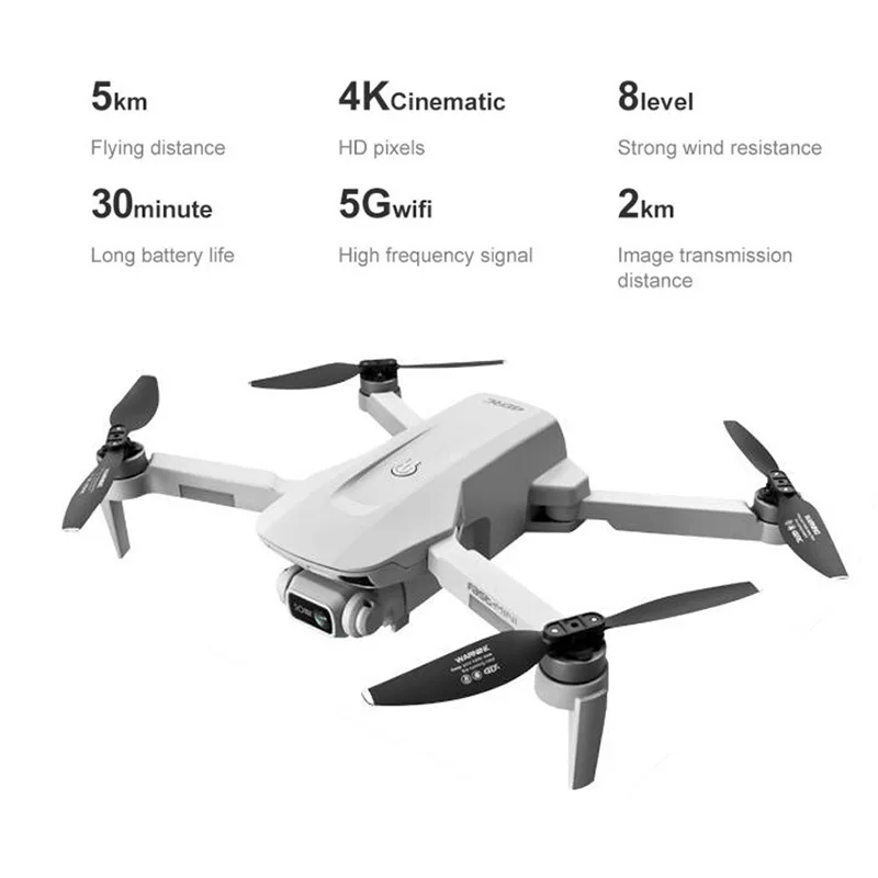 Mini Dron teledirigido con cámara 4K y GPS, cuadricóptero profesional con Motor sin escobillas, 30 minutos de tiempo de vuelo, 5G, F8