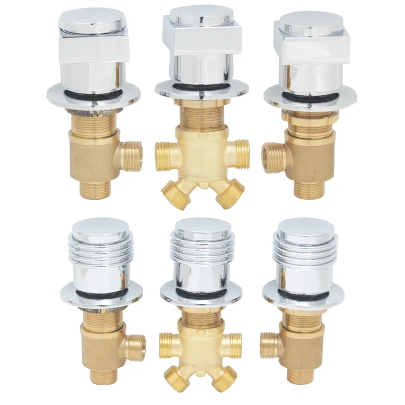 Bathtub Tap Brass Switch Control Valve Cold Hot Shower Mixer Faucet Split 2 Way Water Divide Bathroom Cabinet Crane bathtub faucet shower faucet water mixer