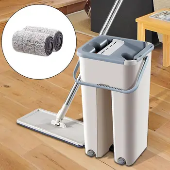 

Magic Automatic Cleaning Mop Free Hand Spin Washing Ultrafine Fiber Cleaning Cloth Home Kitchen Wooden Floor Lazy Fellow Mop