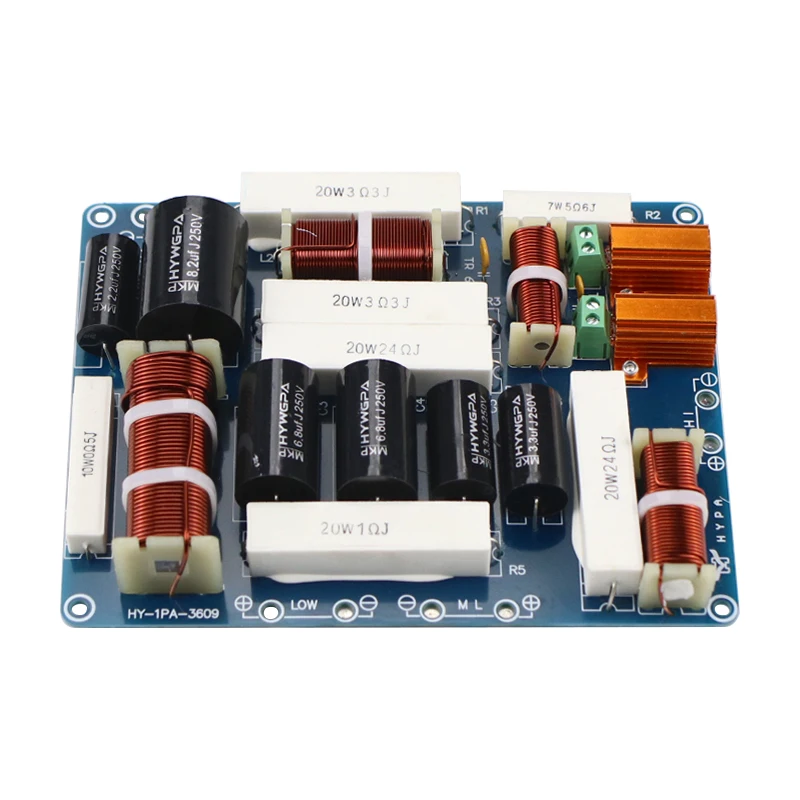 GHXAMP 600W 3 Way Crossover Audio Board Treble Mid Woofer HIFI 8-12 inch Loudspeaker divider 1pcs