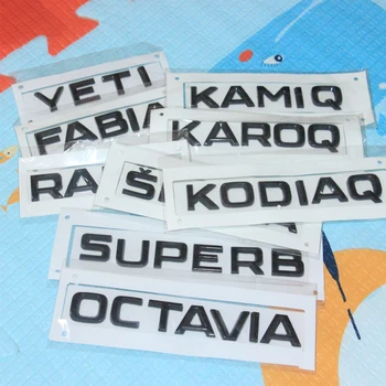 

Glosse Black Trunk Sticker Displacement Sticker Car Tail Rear Sticker For Skoda YETI FABIA OCTAVIA SUPERB KODIAQ KAMIQ RAPID