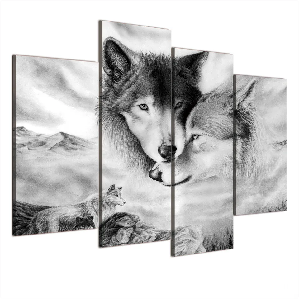 HD-Printed-Modern-Canvas-Living-Room-Pictures-4-Panel-Wolves-Snuggle-Together-Frame-Painting-Wall-Art (1)