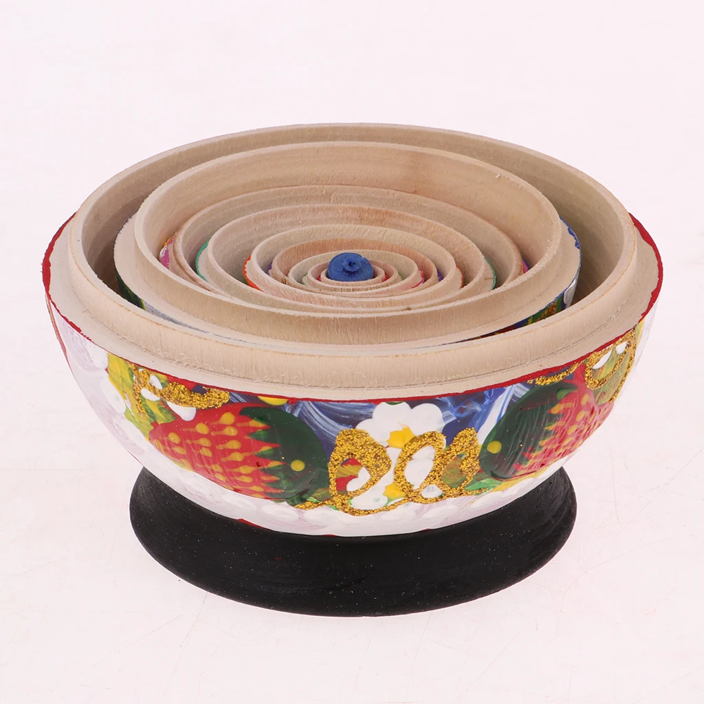 10pcs Handmade Nesting Dolls Russian Wooden Matryoshka Dolls Babushka Nest Doll Toy Gift