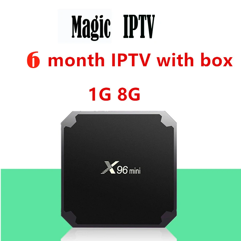 1G 8G With 6m IPTV X96 Мини android tv BOX 1 год Европа IP tv подписка Франция Великобритания Немецкий Арабский голландский Швеция французский Польша Португалия tv IP tv M3U - Цвет: 1G 8G With 6m IPTV
