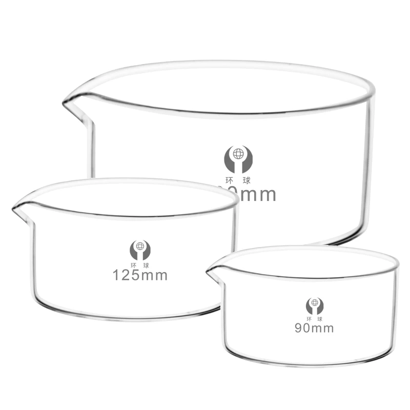 High temperature resistant thick wall 60 90 125 150 180 mm 3.3 high borosilicate glass experimental glassware