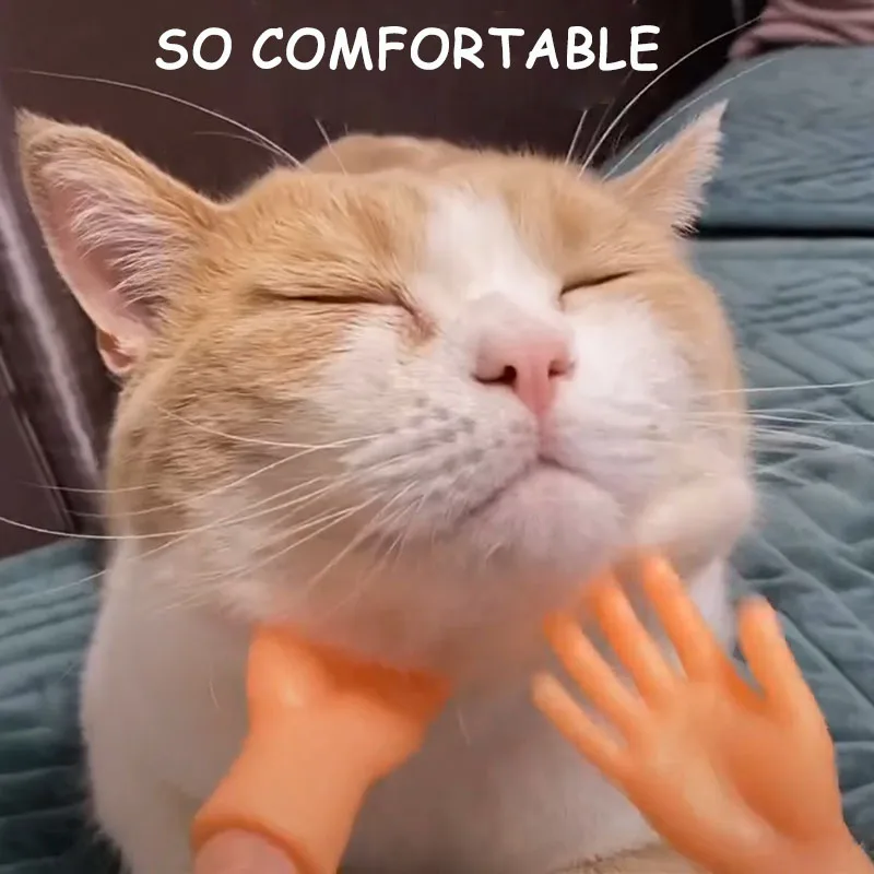 Cica Gyermek- interaktív Radírgumi Dédelget ujja Kesztyű számára stroking Cica arcát fejét Gyúró toys számára Macskák Színleli Kismacska  Dédelget termékek