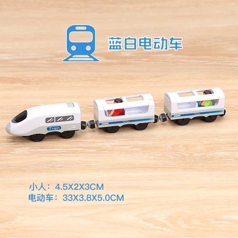 New Toy with Sound Electric Magnetic Train Compatible with Wooden Track El N8P9 