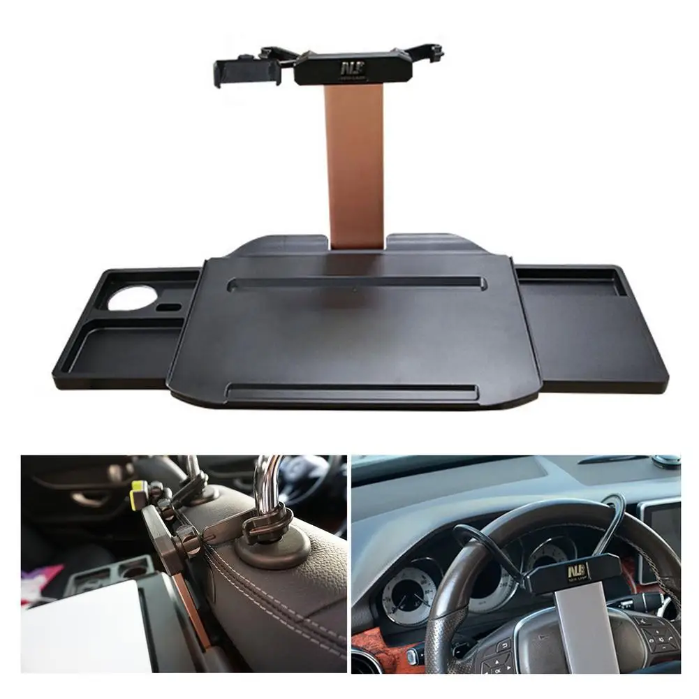 Car Back Seat Retractable Laptop Desk Stable Hanging Tray Folding Table  Board Laptop Bracket With Phone Holder Suporte Celular - Universal Car  Bracket - AliExpress