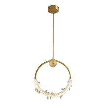 Европейский Стиль Золотая хрустальная люстра освещение AC220V сменный светодиодный светильник для спальни