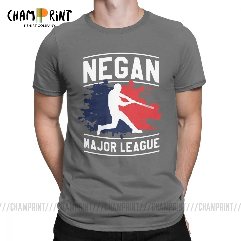 Мужская Бейсбольная Футболка Negan Major League Люсиль, одежда из чистого хлопка, винтажные футболки с круглым воротником