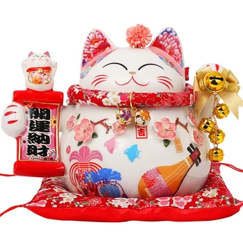 

Hot Selling Newest Fortune Cat Decoration Creative Size Japanese Rich Cat Savings Piggy Bank Checkout Shop Opening Gifts