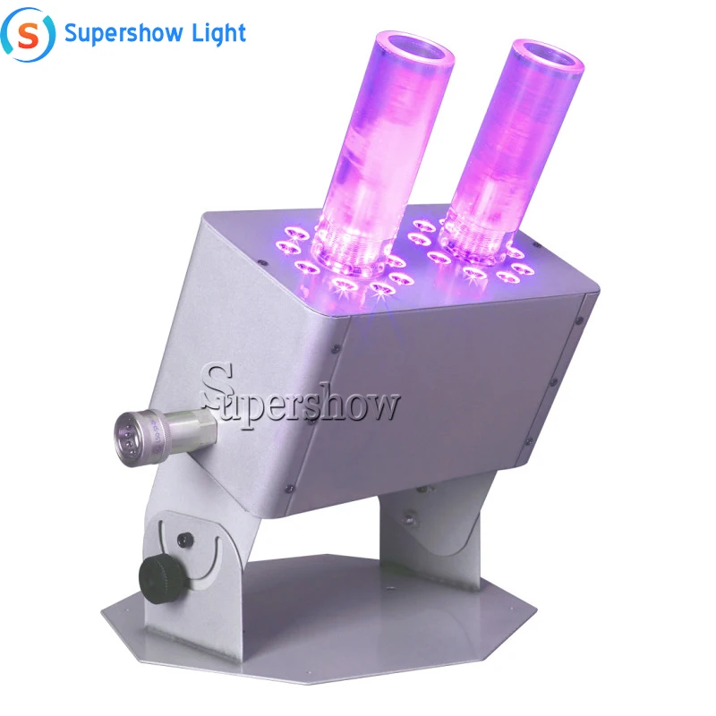 18X 3W RGB 3в1 двойной ствол светодиодный CO2 струйный аппарат DMX 512 контроль Профессиональный DJ диско сценический эффект оборудование светодиодный дым машина