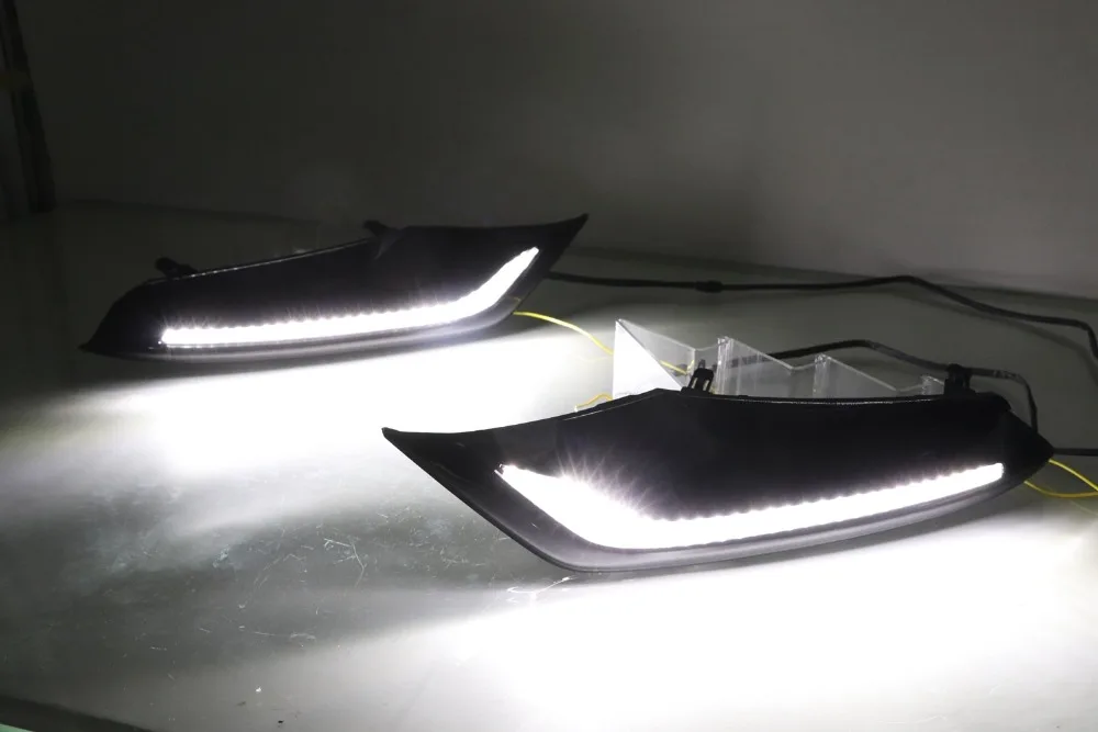 2 шт. DRL для Mazda 3 axela 12 В светодиодный автомобильный DRL Дневной ходовой светильник, противотуманная фара с затемнением поворотного сигнала
