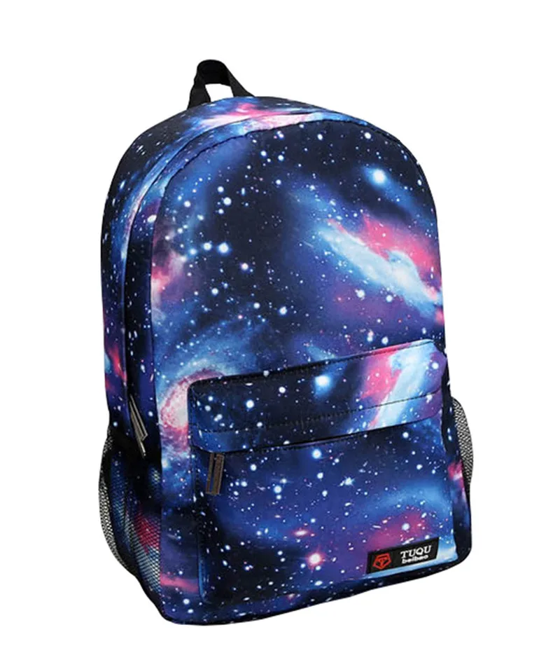 Женский рюкзак для девочек-подростков, школьная сумка со звездами, вселенными, космическим принтом, холщовые женские рюкзаки для студентов колледжа, Mochila - Цвет: B
