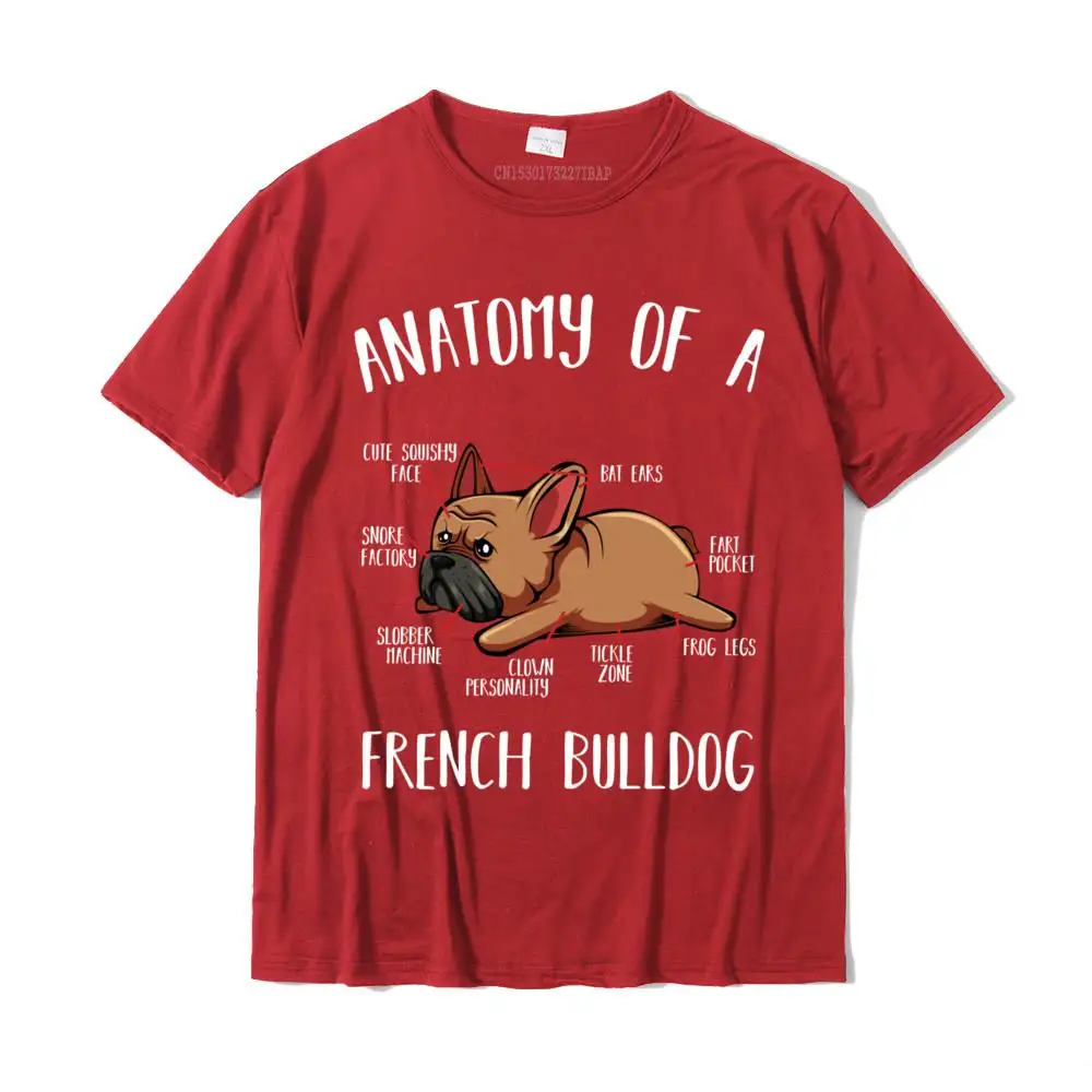 Leisure Crewneck T Shirt Summer Tops T Shirt Short Sleeve Rife Pure Cotton Summer T-shirts Comics Men Free Shipping Anatomy Of A French Bulldog Frenchie Dog Lover Pet Animal Sweatshirt__MZ23000 red