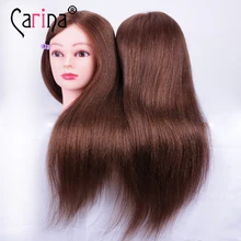 60CM 100% Real Human Hair Mannequin Head For Hairstyles Doll Hairdressing Head With Natural Hair Doll Head Hair Styling Training 60CM 100% Real Human Hair Mannequin Head For Hairstyles Doll Hairdressing Head With Natural Hair Doll Head Hair Styling Training
