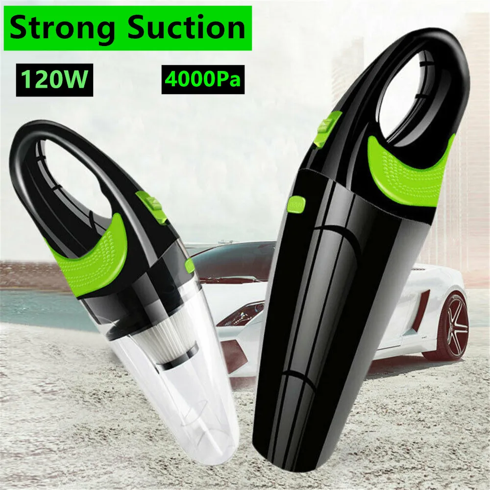 Portable Car Home Vacuum Cleaner Strong Suction Wet Dry Use Auto