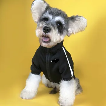 

Free Shipping Dog Clothes Sports Jacket With Zipper Dog Jacket High-Necked Pet Coat Schnauzer Poodle Yorkie Dropshipping