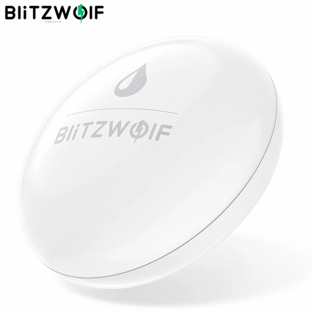 BlitzWolf BW-IS9 ZigBee Water Leak Sensor Smart Flood Detector Alarm Real-Time App Alert Notification IP64 Waterproof Smart Home