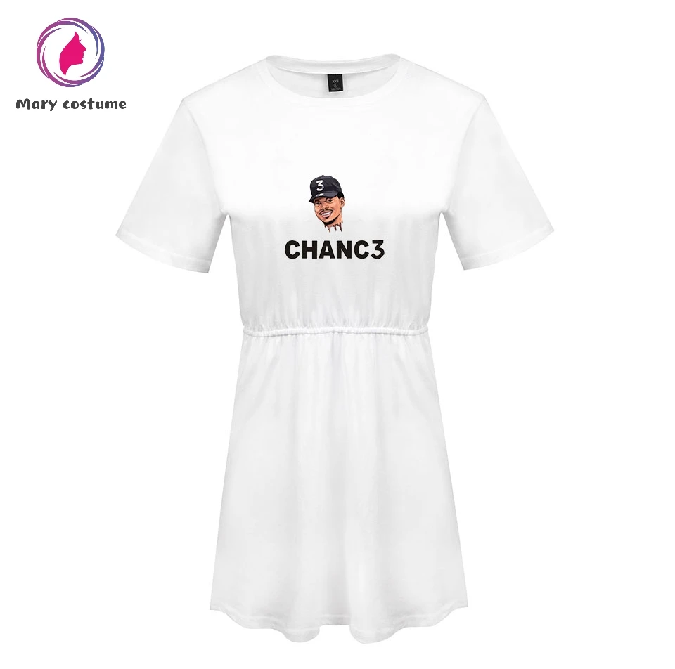 Chance The Rapper/платье г., женское модное летнее платье с короткими рукавами Лидер продаж, однотонное сексуальное пляжное платье с принтом для девочек