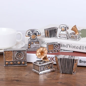 

DIY Model Toy Telephone Radio Phonograph Accordion for Doll House Decor