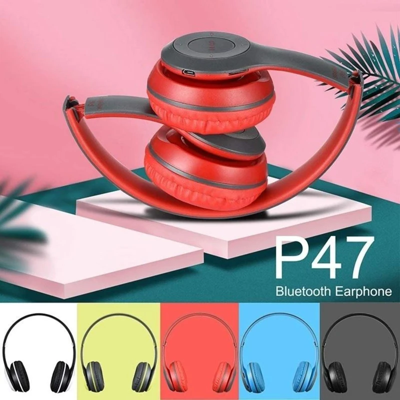 Wireless Headset Bluetooth Headphones Foldable Earphone With Mic MP3 Player For iphone samsung xiaomi phone For Kid Children