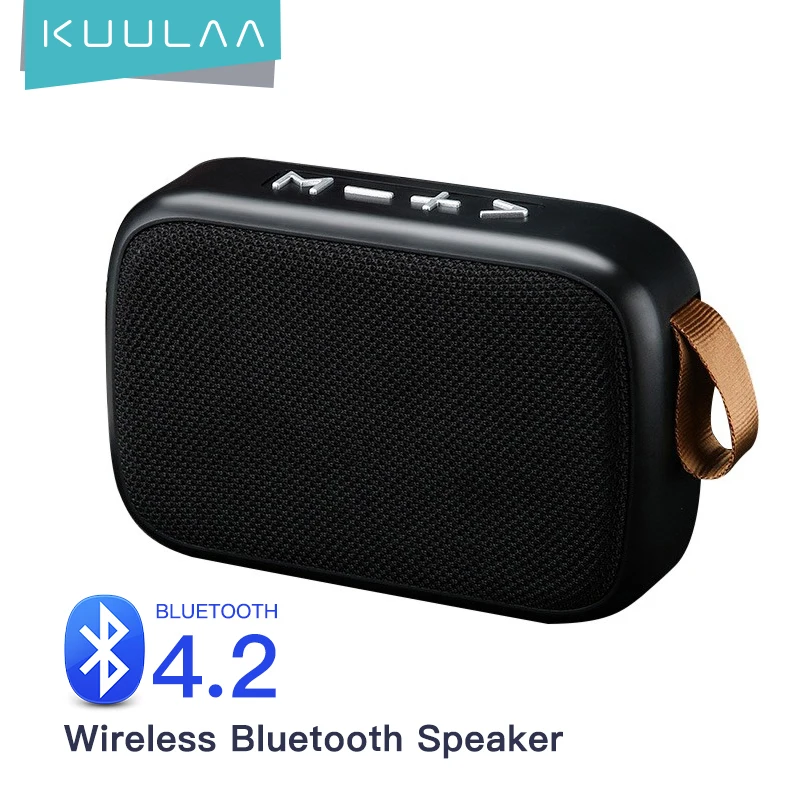  KUULAA мини bluetooth динамик портативный беспроводной громкий динамик звук 3D стерео музыка объемный открытый динамик Поддержка FM TFCard 