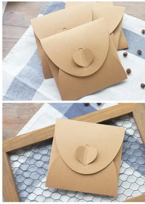 

50pcs/lot Square Love Two Style Discs CD Storage Tray For Card Scrapbooking Gift Kraft Wedding Invitation Cards