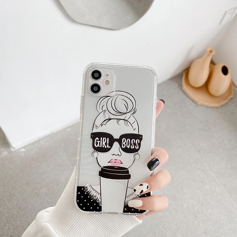 Ins волшебный зеркальный локомотив Девушка Мягкий силиконовый прозрачный чехол