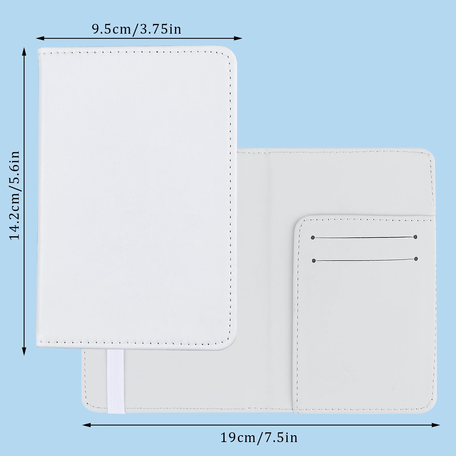Sublimation Passport Holder Cover 4pc Blank Travel Passport Holder Wallet Cover for Passport, Credit Cards, Boarding Passes id card holder,coin holder,document bag,wallet storage bag,aluminum wallet