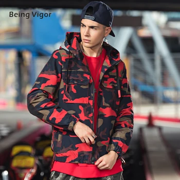 

2019 Windbreaker Camo Jacket men Hooded Outerwear Casual Men's Outdoor Overcoats HipHop streetwear Top 4XL мужское пальто