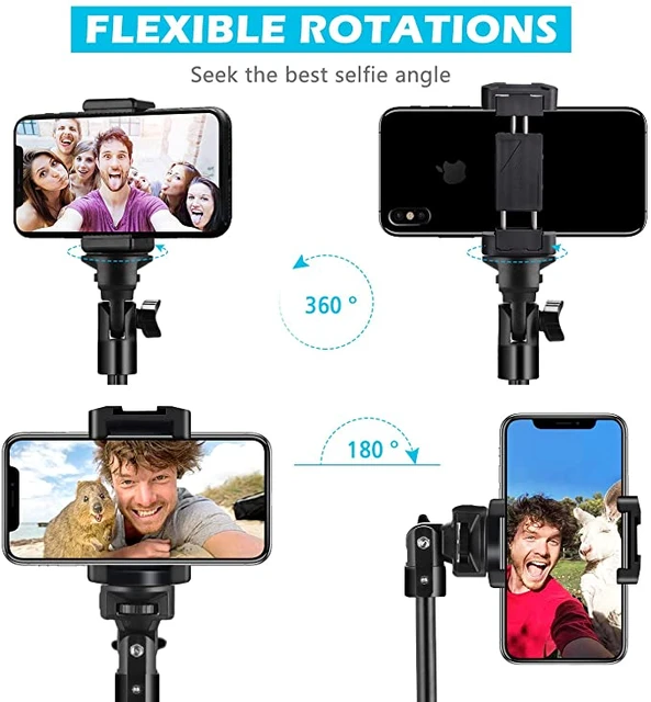 UBeesize Selfie Stick Tripod, 62 Extendable Tripod Stand with Bluetoo –