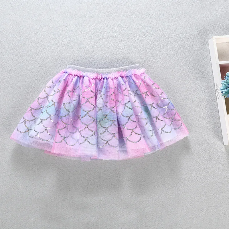 New Toddler Girls Skirts Fashion Cute Princess Skirts Fit 2 3 4 5 6 7 Years Children Kids Girls Sequin Embroidery Colorful Skirt