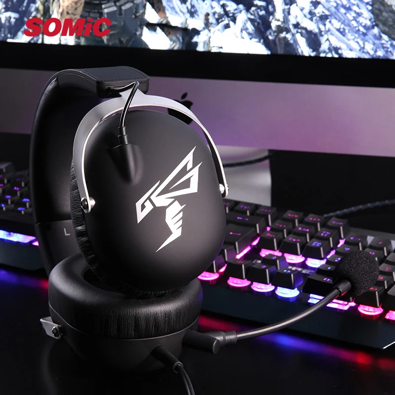 SOMIC G805 Gaming Headset 50mm USB 7.1 Virtual Surround Gamer Headphone Headset Stereo Sound Headph