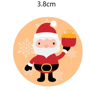 

1.5 inch 200Pcs/lot Christmas Holiday Santa Claus Stickers Design Envelopes Stocking Seal Sticker Gift Sticker Gift Label