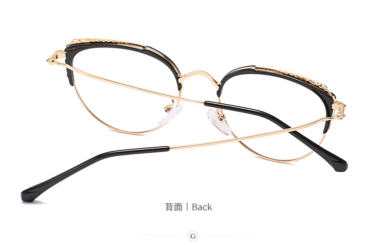 Роскошные очки, легкие овальные очки, Простые Модные прозрачные металлические украшения, женские очки унисекс Lentes Mujer 16005