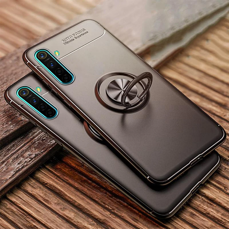 Автомобильный чехол Auroros с кольцом держателем для Realme XT телефона противоударный