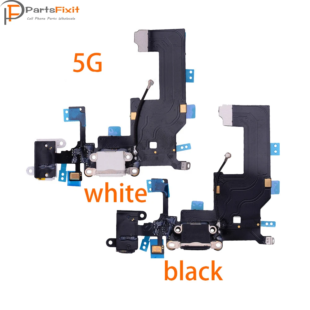 For iP5 Charging Flex Cable Headphone Jack USB Charger Port Dock Connector With Mic Original for iP Repair | Мобильные телефоны и