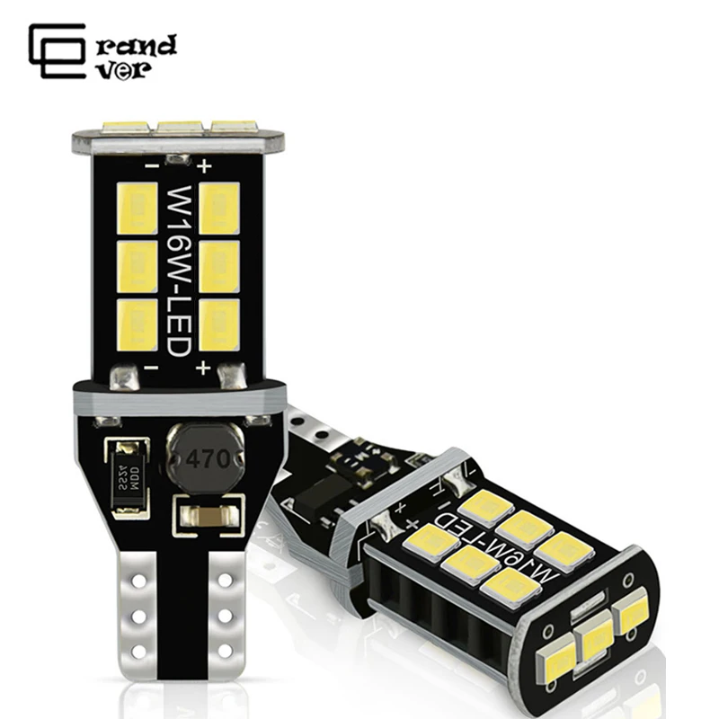 Светодиодный фонарь T15 W16W 1156 BA15S BAU15S 2835 15SMD Canbus 1157 BAY15D светодиодный для поворота